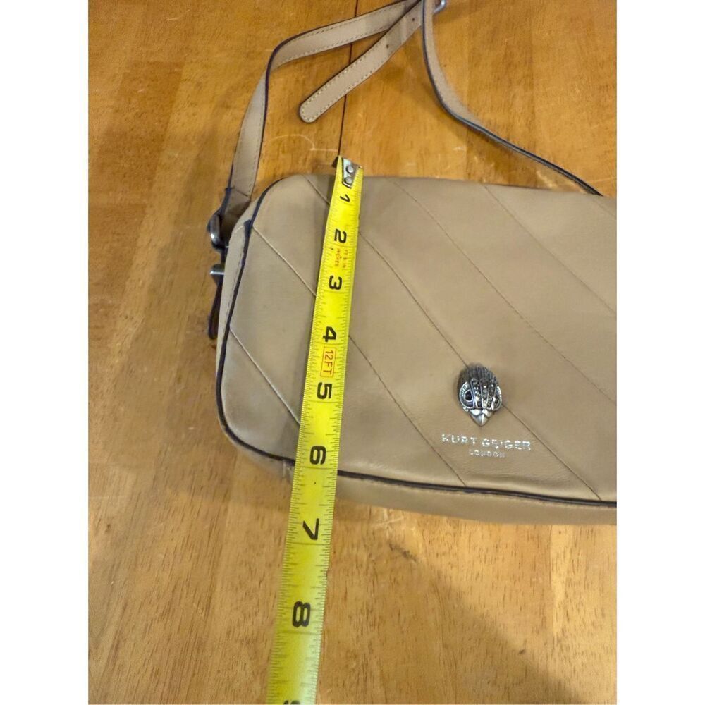 Kurt Geiger London Kensington Leather Tan Crossbody Bag - Picture 4 of 10